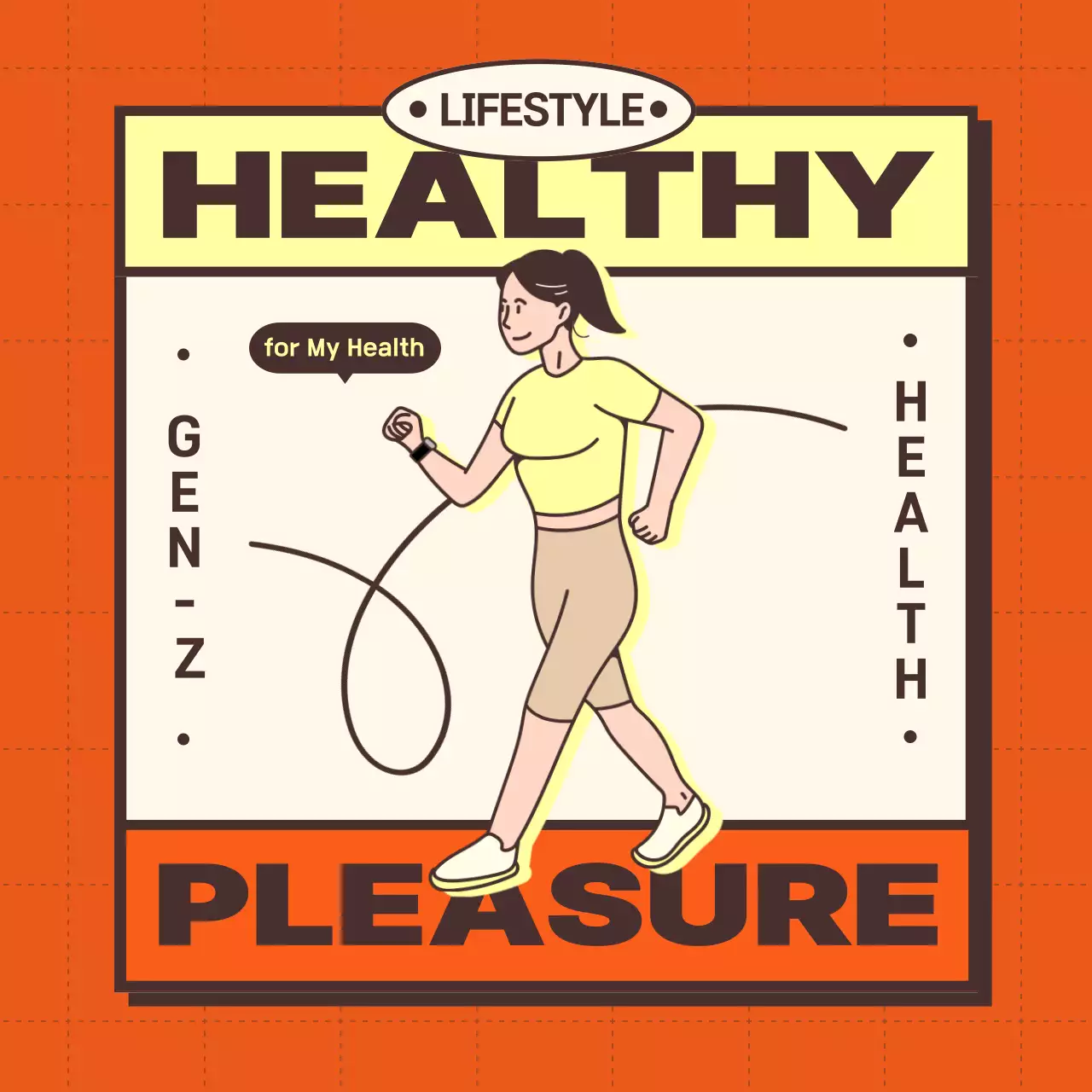 오렌지 레트로 헬스 가이드 인스타그램 캐러셀