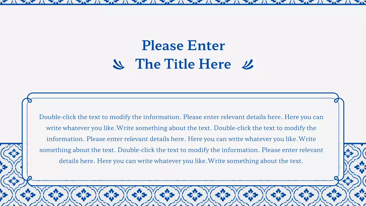 Blue Vintage Template Presentation