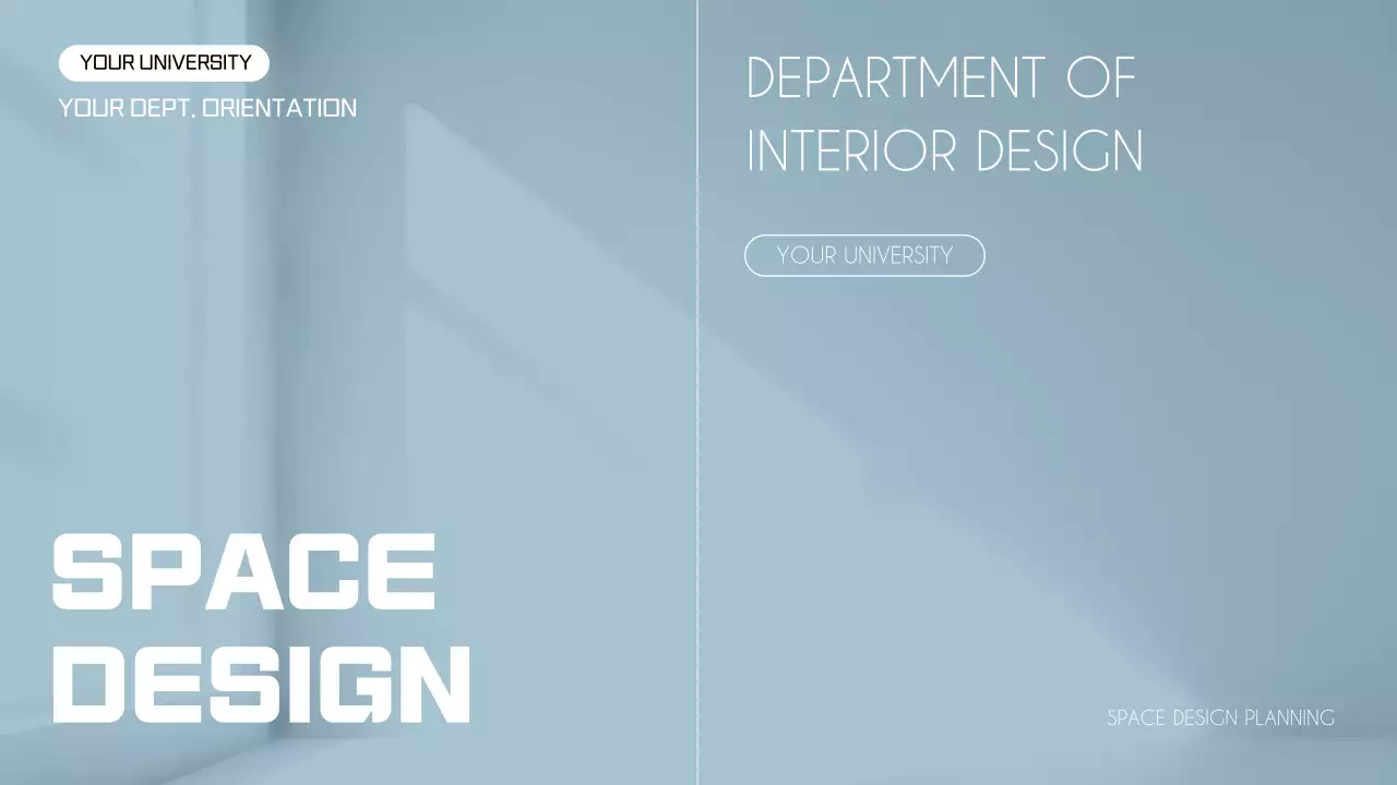 블루 미니멀리스트 디자인 오리엔테이션 프레젠테이션