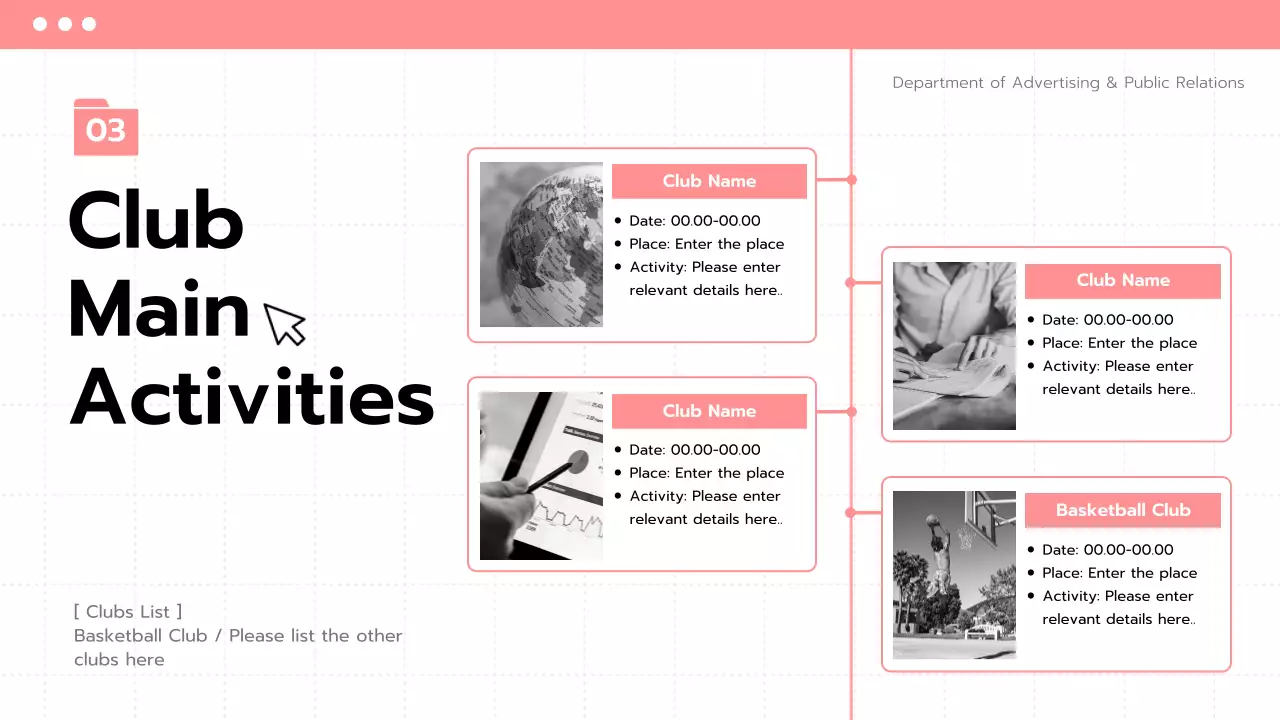 Coral Modern University Conference Agenda Presentation
