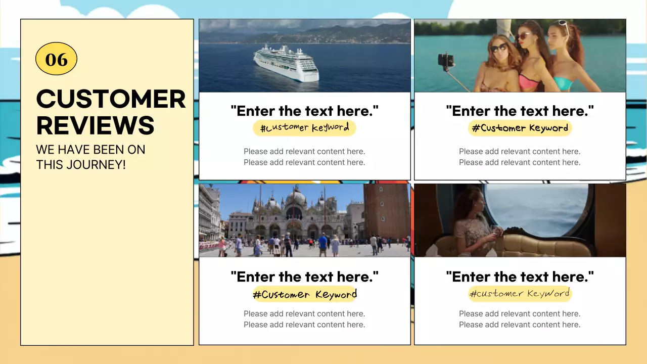 블루 레트로 썸머 가이드 프리젠테이션