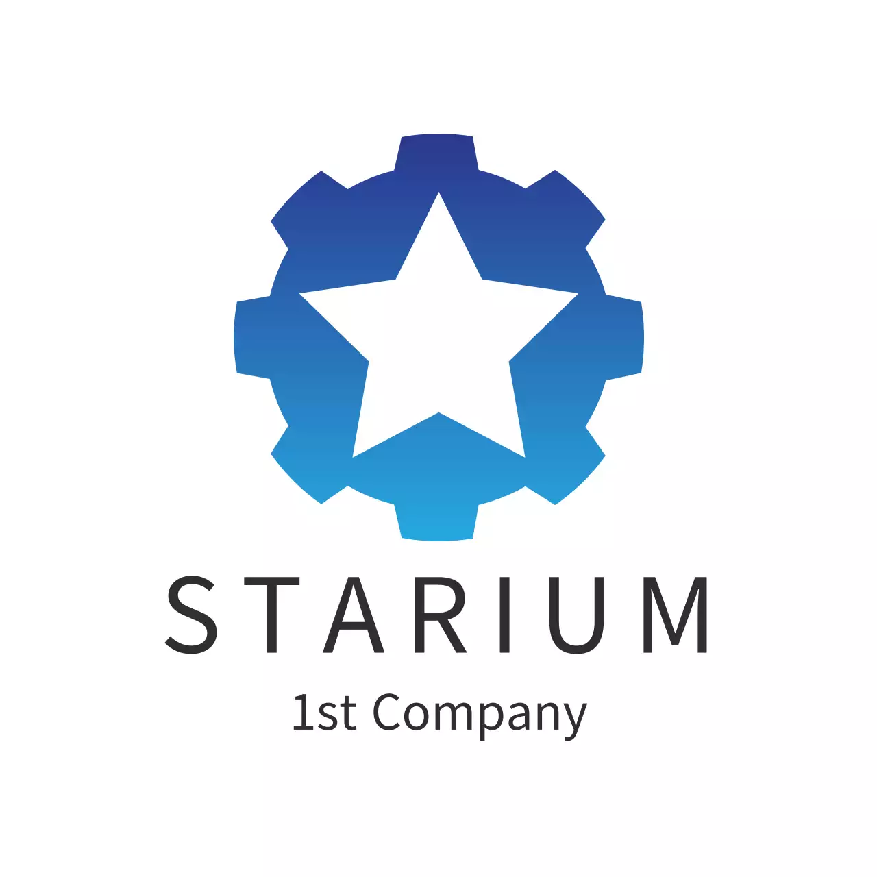 青 シンプル 会社案内 ロゴ