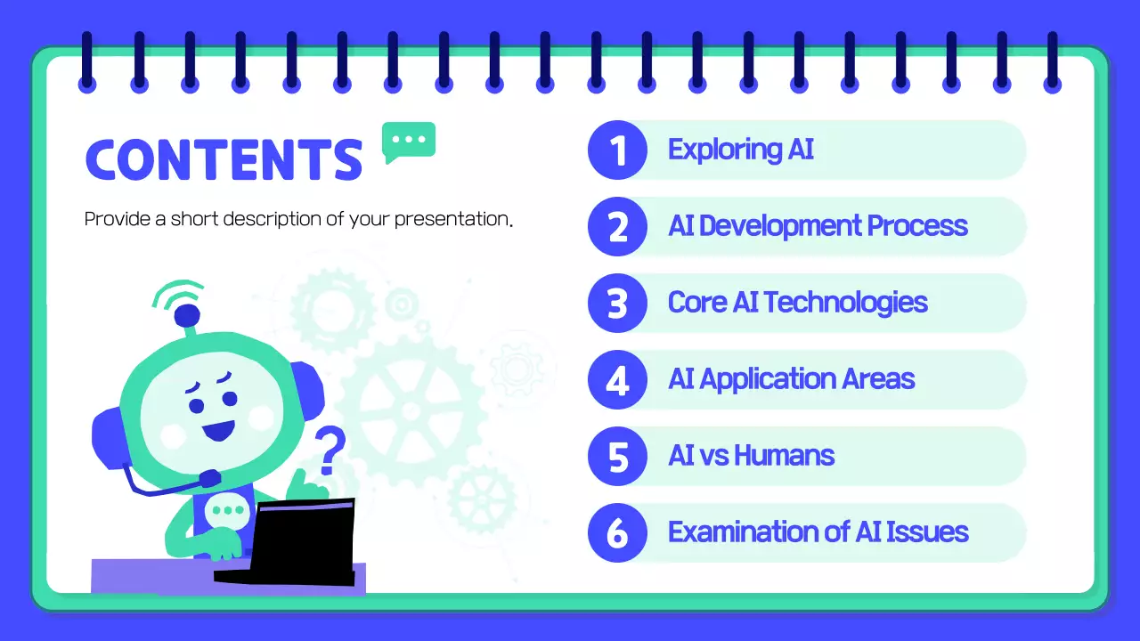 블루 모던 Ai 가이드 프레젠테이션