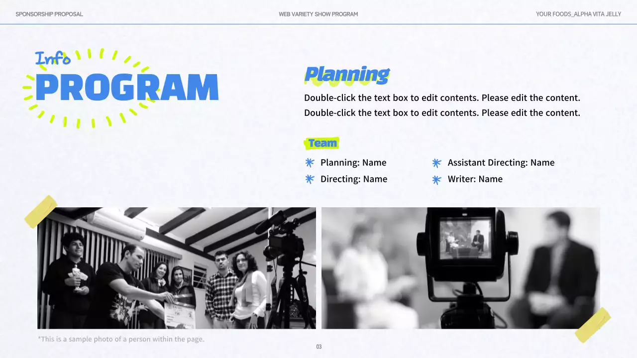 블루 플레이풀 비타민스 프로모션 프리젠테이션