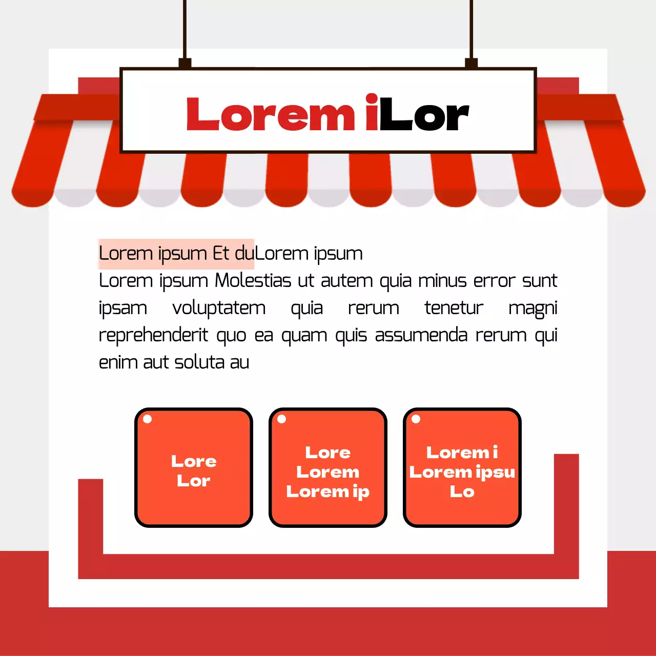 Código de Comercio Local con el concepto de tienda roja