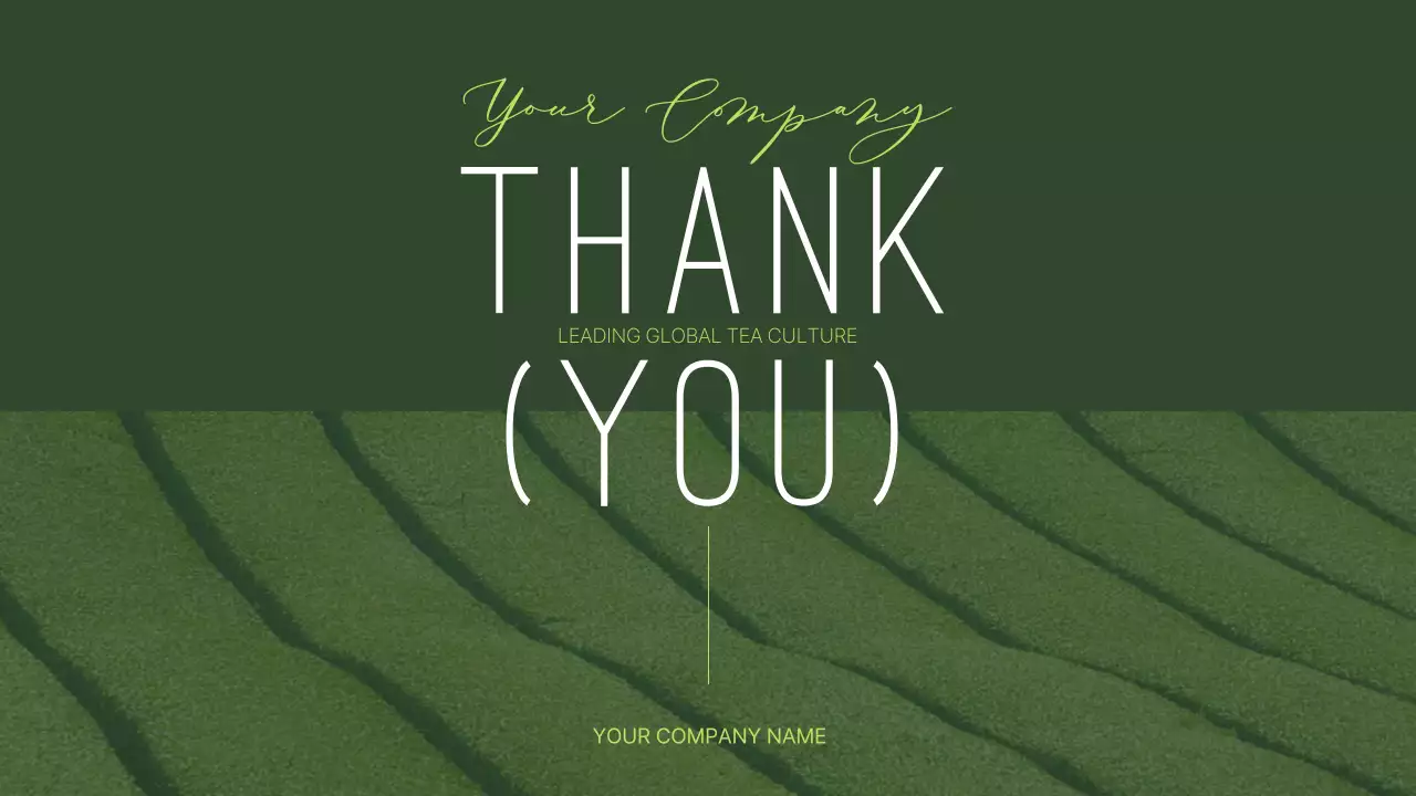 그린 러스틱 티 프로모션 프레젠테이션