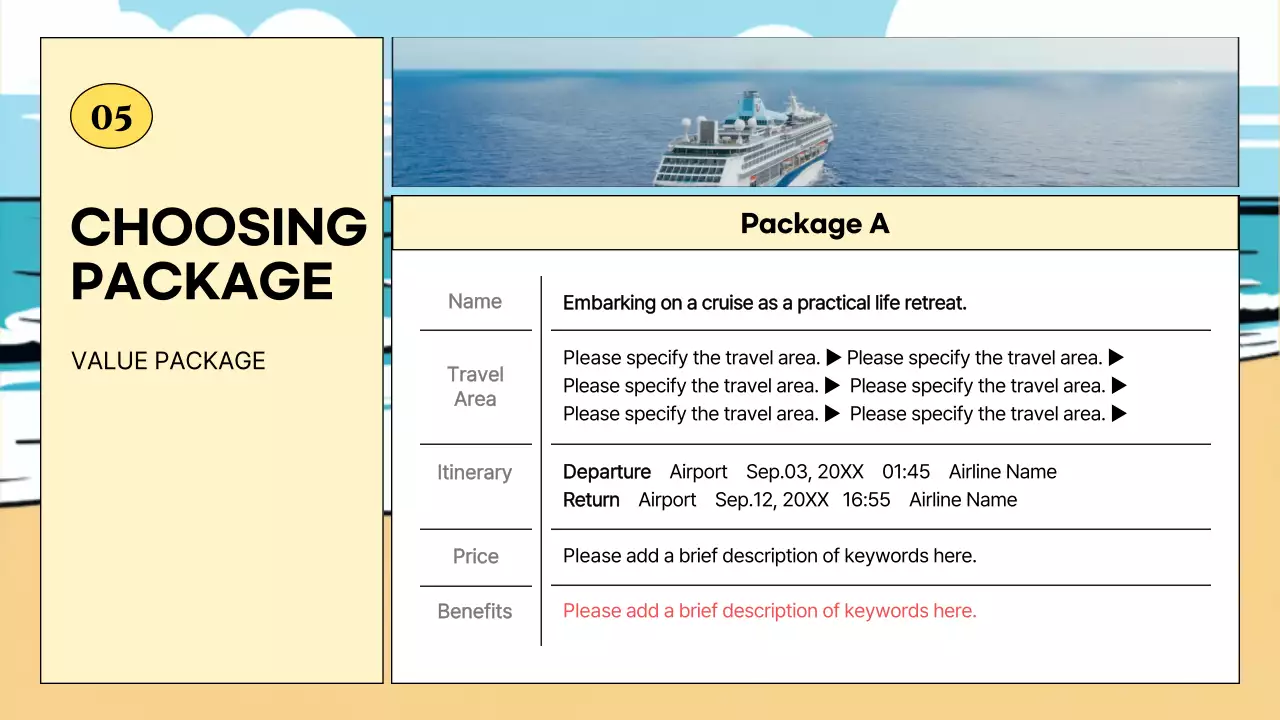 블루 레트로 썸머 가이드 프리젠테이션