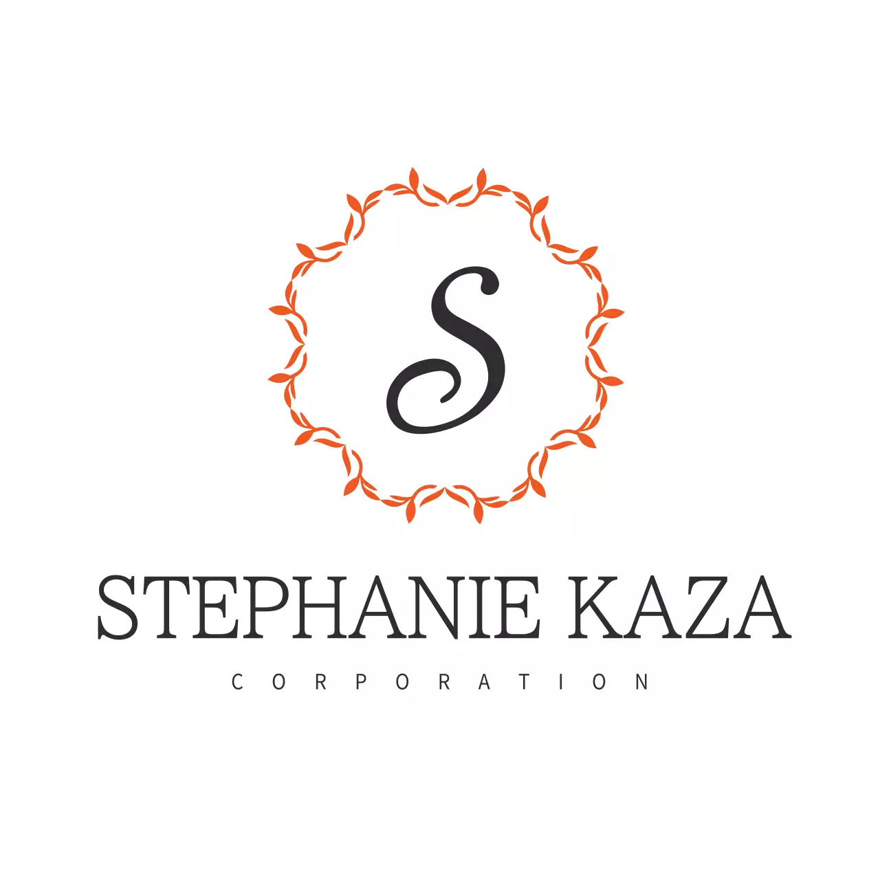 オレンジ シンプル 会社案内 ロゴ