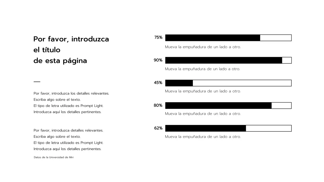 Presentaciones en blanco y negro