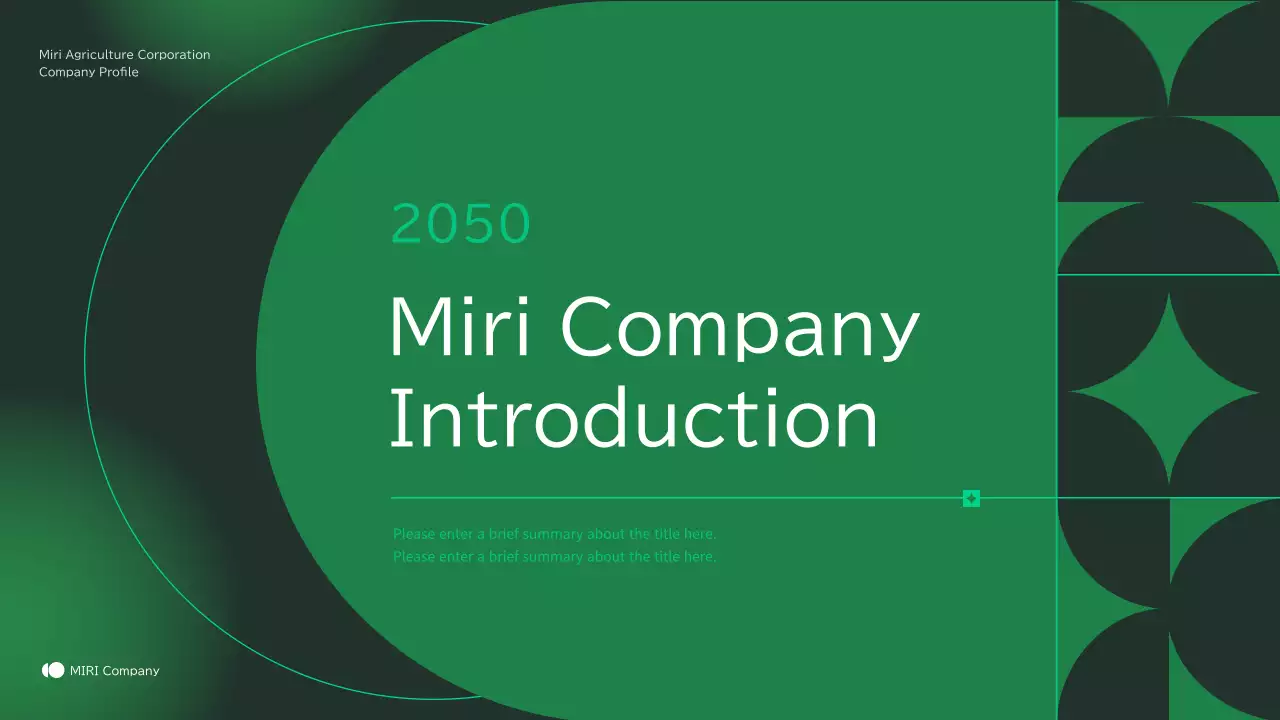 Green Modern Company Presentation