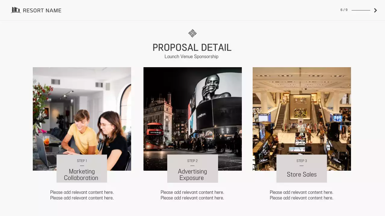 그레이 모던 리조트 제안 프레젠테이션