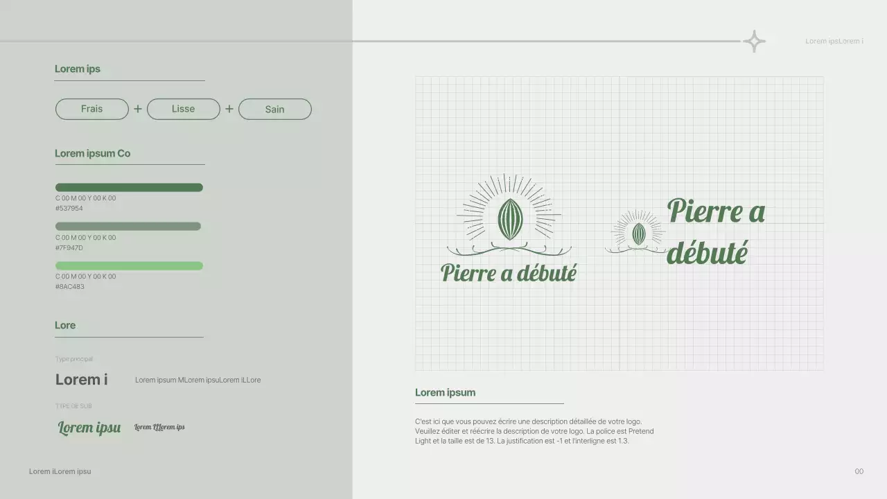 Portefeuille de design avec un concept simple en bleu et blanc