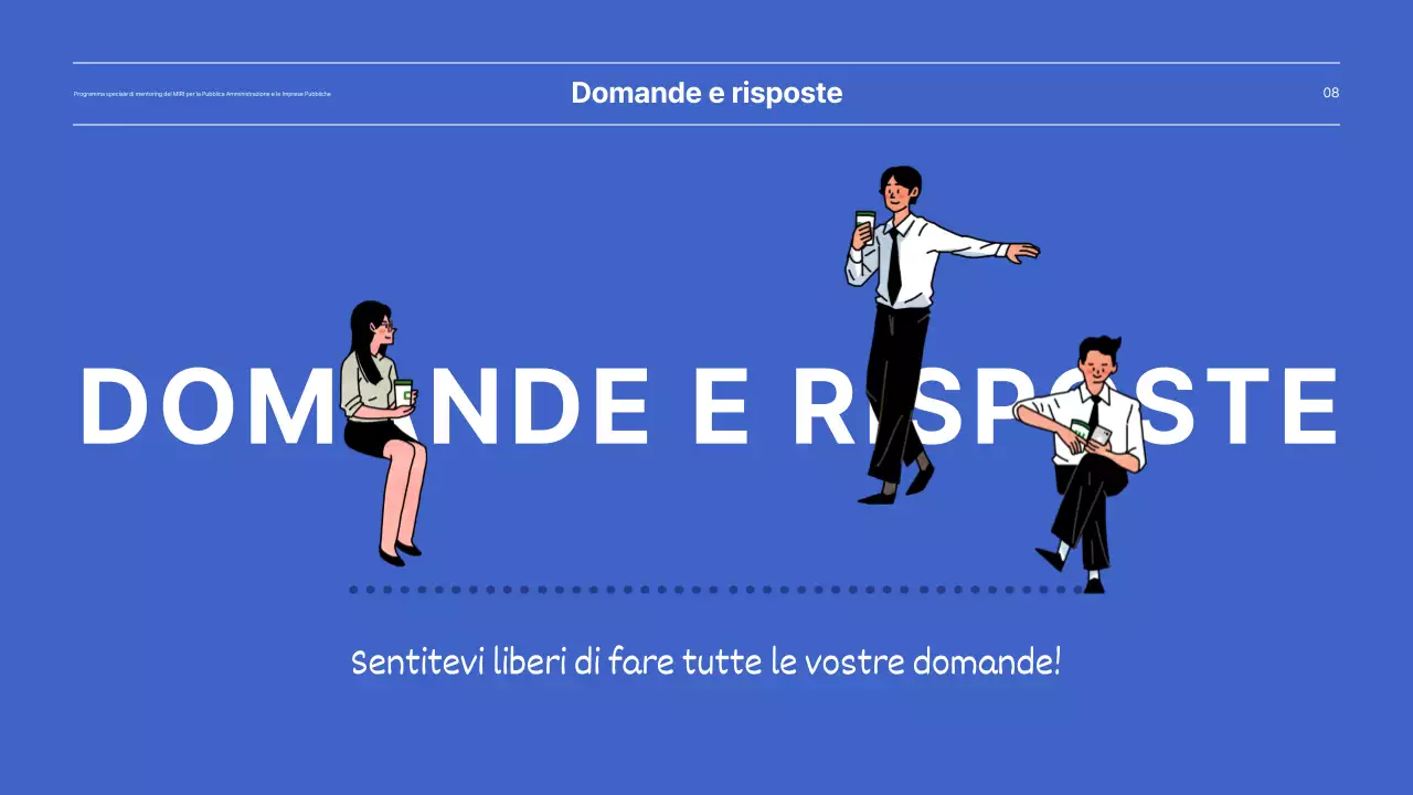 Presentazione del programma speciale di mentoring per le società pubbliche in blu