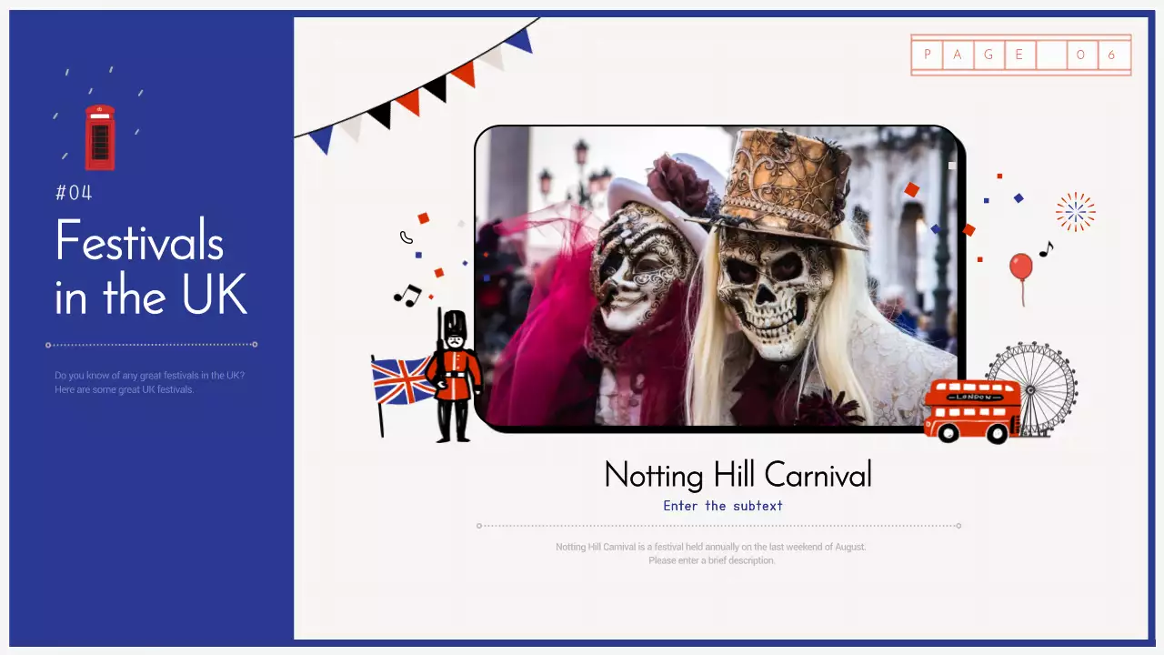 레드 전통 영국 가이드 프레젠테이션