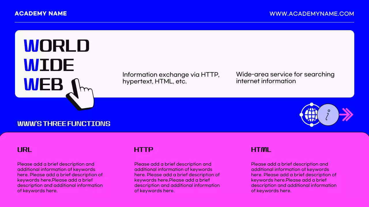 블루 모던 인터넷 가이드 프레젠테이션