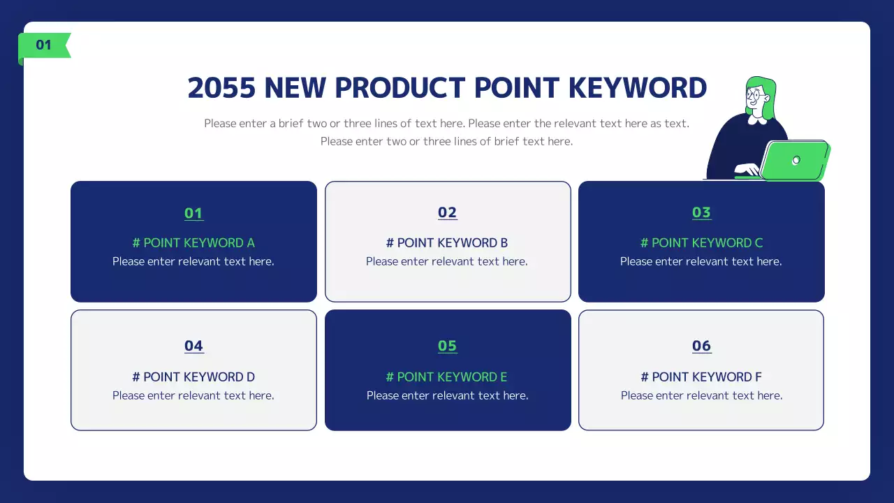 A clean, navy business illustrated report