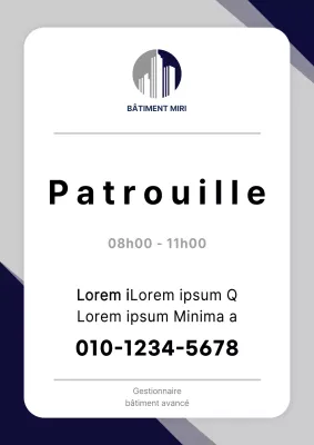 Documentation pour un simple bâtiment de signalisation de patrouille