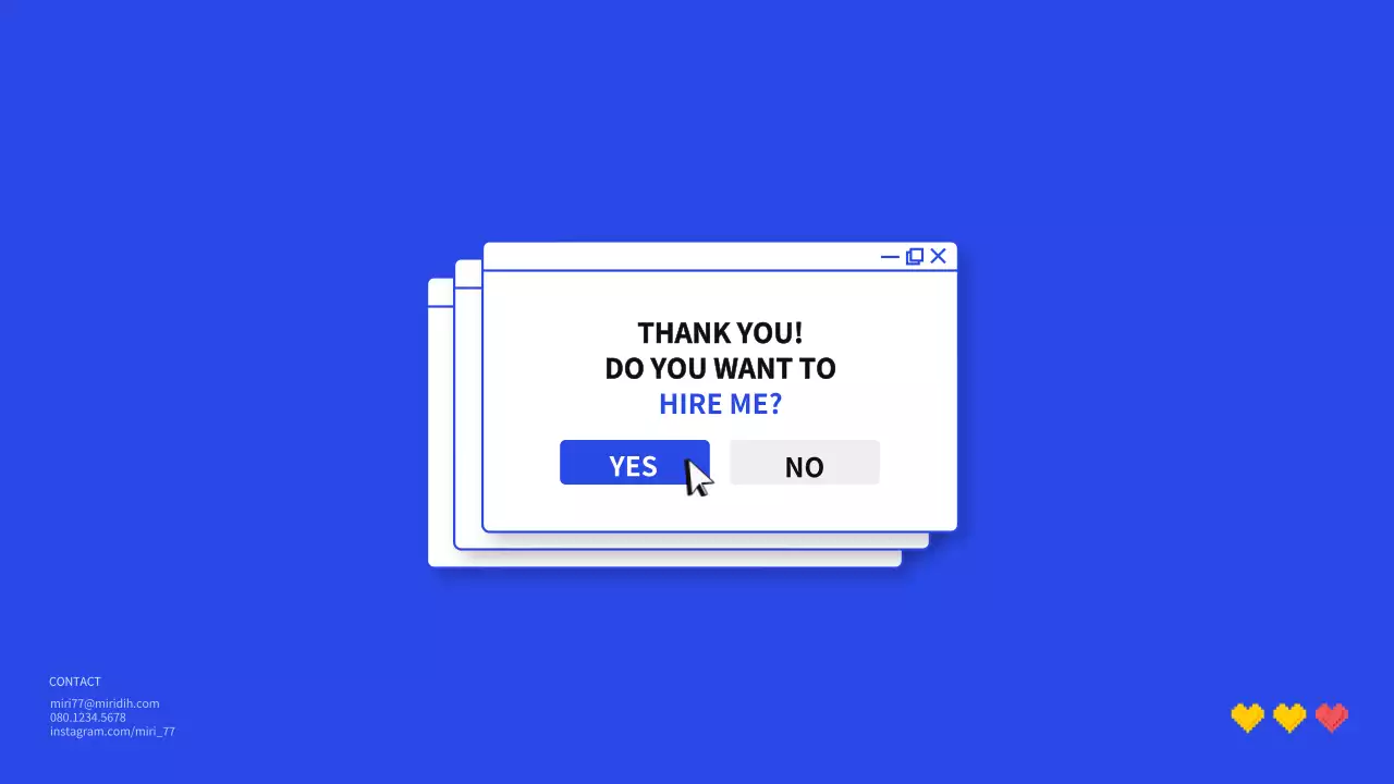 青 モダン ポートフォリオ ポートフォリオ プレゼンテーション