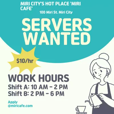 Teal Minimal Recruitment Notice Social Media Post