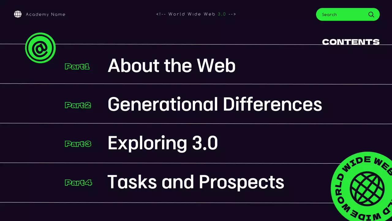 블랙 모던 웹 코스 프레젠테이션