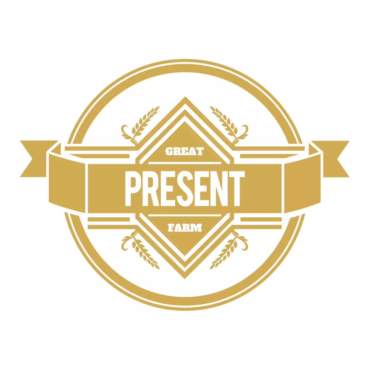 ゴールド クラシック ラベル ロゴ