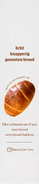 Promoot je bakkerij met een strakke, overzichtelijke look op een witte achtergrond