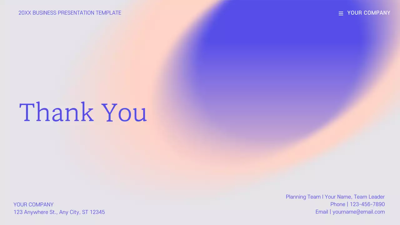 Blue Minimal Business Presentation