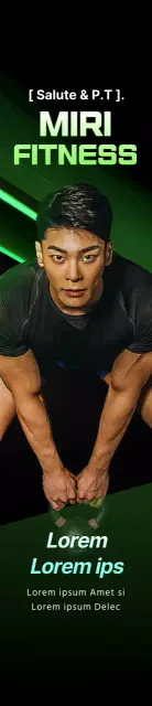 Fitness PT promozionale in nero e verde fluorescente