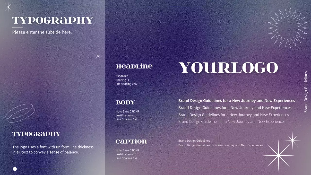 퍼플 모던 브랜드 가이드라인 프레젠테이션
