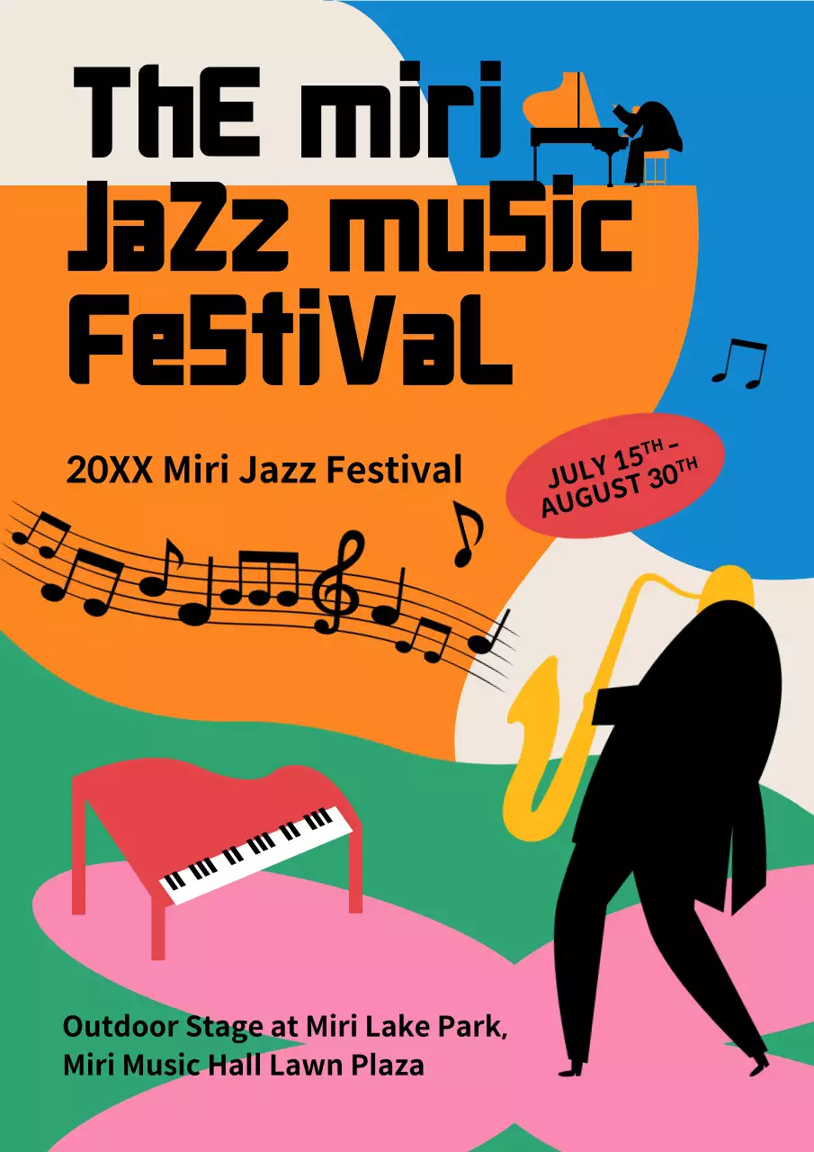 Orange Retro Music Event Poster