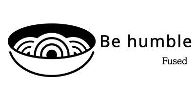 Simple black and white food symbol and text combination logo style for promoting Korean restaurant