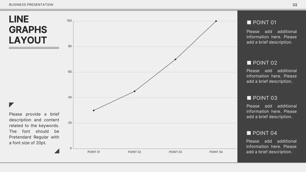 Monotone gray and black for a simple business presentation