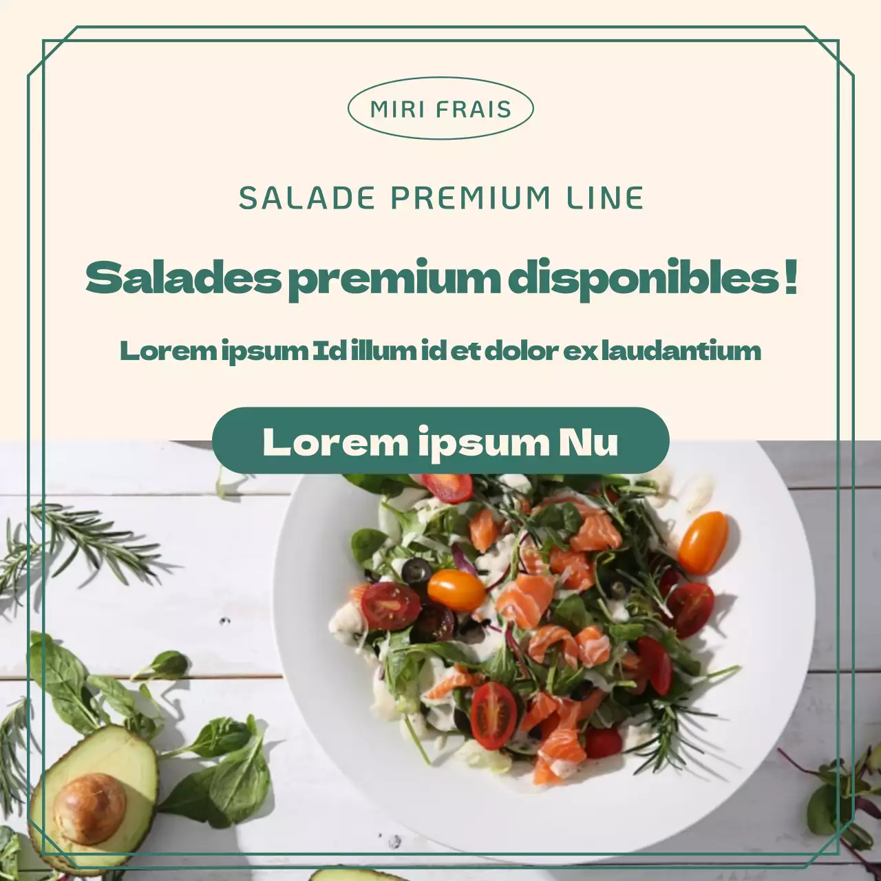 Lancement de salades vertes de qualité supérieure et souscription à un abonnement de livraison