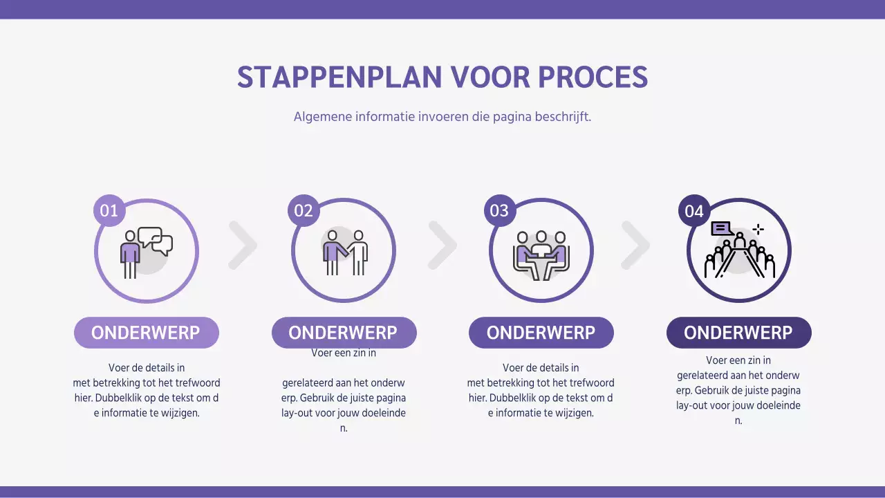 Paarse en grijze cirkelvormige pijl