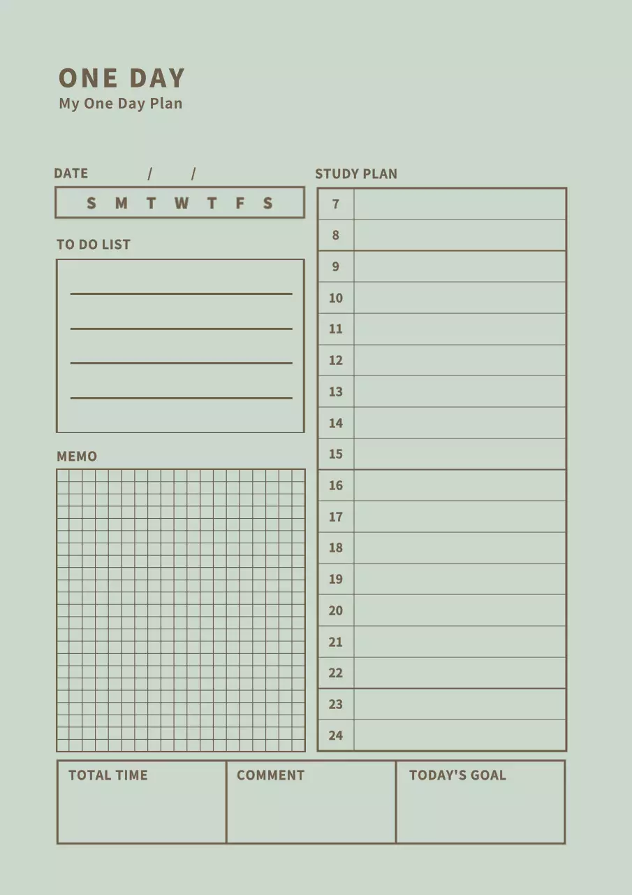 ミント シンプル プラン スケジュール ポスター