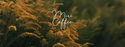 Promote your cafe with warm fall colors of yellow and green