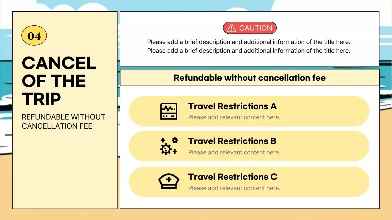 블루 레트로 썸머 가이드 프리젠테이션