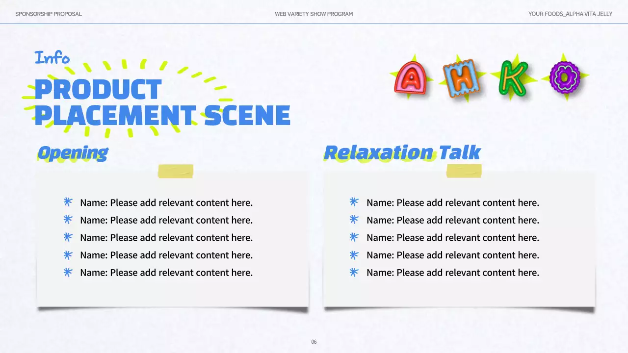 블루 플레이풀 비타민스 프로모션 프리젠테이션