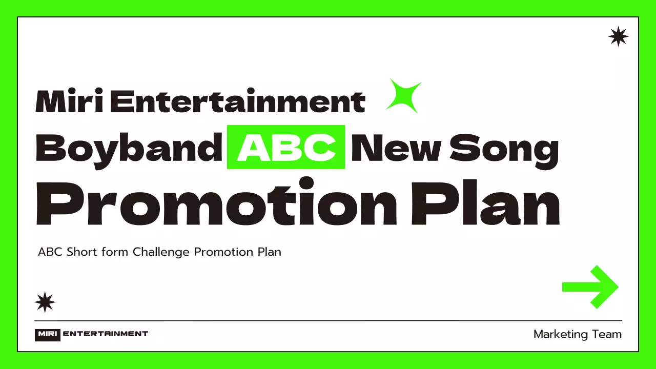 네온 모던 뮤직 프로모션 프리젠테이션