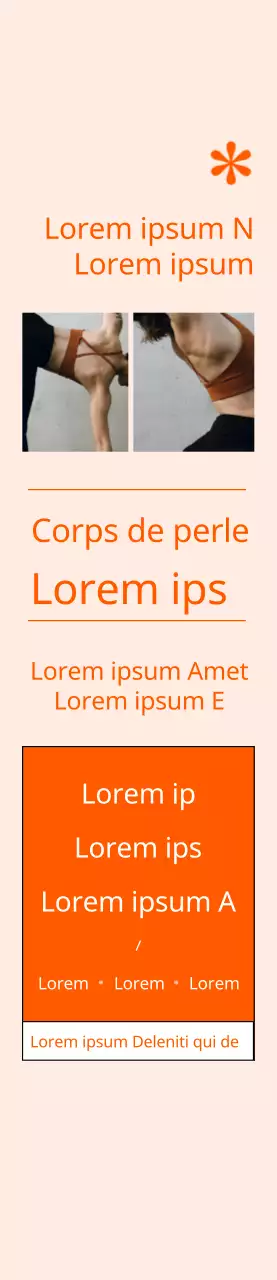 Bannière promotionnelle Pilates sur fond orange