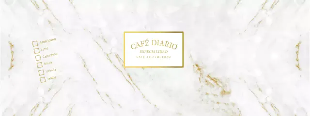 Mármol patrón de café menú de bebidas pantalla vasos de papel