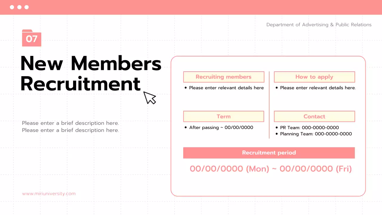 Coral Modern University Conference Agenda Presentation