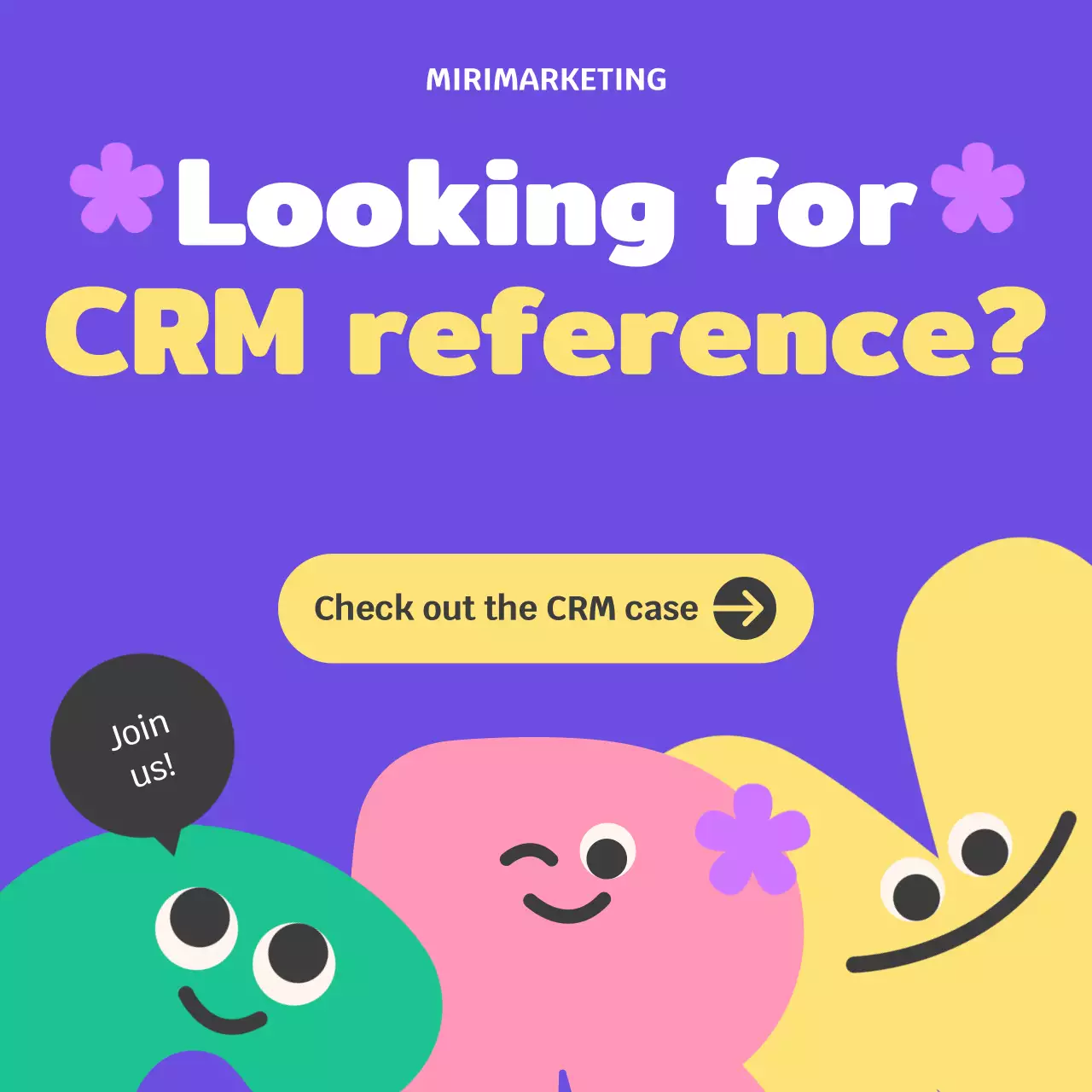 Learn CRM marketing with pastel-colored babies and cute alphabet characters