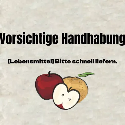 Vorsichtige Handhabung