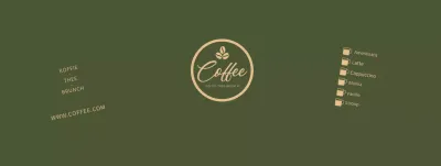 Goud en groen cafe drank menu display papieren bekers