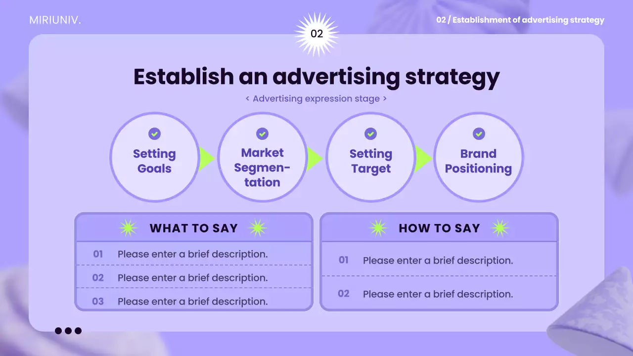 Presentasi Panduan Periklanan Abstrak Ungu