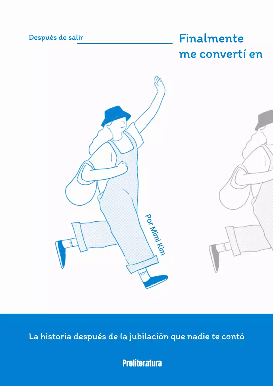 Cielo azul tema caminar mujer ilustración concepto ensayo