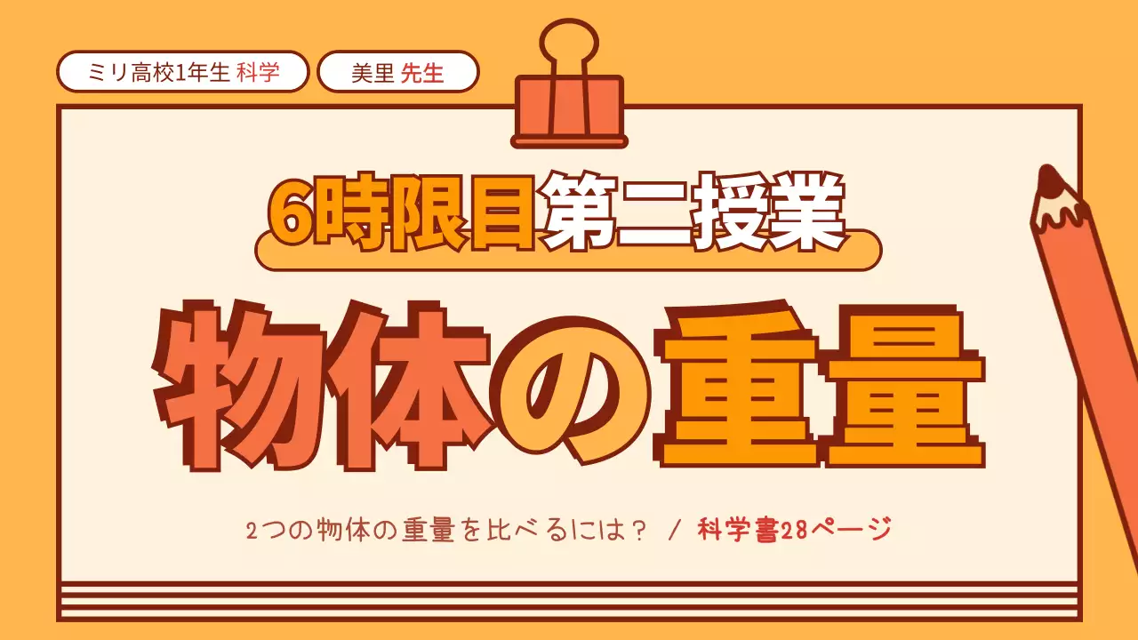 オレンジ 楽しい 授業 企画書 プレゼンテーション