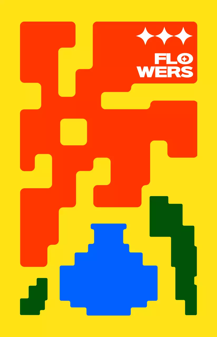 Gaya ilustrasi bunga yang lucu, penuh warna, dan trendi untuk barang-barang pribadi