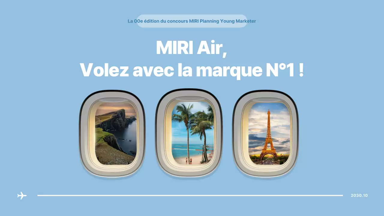 Fenêtres d'avion en bleu, concept de publicité pour une compagnie aérienne, briefing